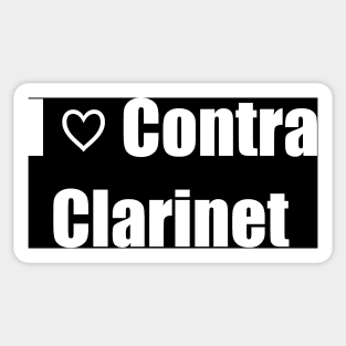 I Love Contra Clarinet Sticker